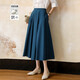 德瑪納【云柔感100棉】春季通勤側拉鏈大擺傘裙A字小個(gè)子女式半身裙