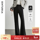 尚都比拉冬季休閑褲女加絨加厚松緊腰顯瘦微喇叭褲長(cháng)褲