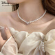 迪士尼（Disney）珍珠項鏈女年輕款高級感輕奢實(shí)用高顏值生日禮物送女友 蝴蝶結珍珠項鏈【品牌禮盒】