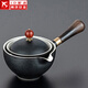 正揚逍遙泡功夫茶具套裝家用側把懶人360度旋轉泡茶壺辦公茶盤(pán)小茶道 逍遙泡雅黑-單泡茶器