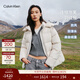 Calvin KleinJeans【防風(fēng)防潑水】秋冬女士ck輕暖90絨戶(hù)外可卸帽泡芙羽絨服 67U-粉筆白 M