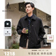 beanpole【新品】濱波 春夏男士復古工裝風(fēng)撞色翻領(lǐng)輕暖夾克外套 黑色 L 180/96A