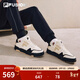 斐樂(lè )（FILA）FUSION斐樂(lè )潮牌BANK DX女鞋場(chǎng)下滑板鞋新款時(shí)尚厚底鞋 古白色/黑-AB 38.5