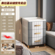 弗拉基米輕奢歐式收納柜鞋柜移動(dòng)床頭柜廚房?jì)ξ锕裨∈見(jiàn)A縫柜客廳零食柜子 間色-灰白【面寬37cm】 3層