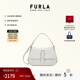 芙拉（FURLA）【新年禮物】【明星同款】FLOW牛皮迷你女士手提包休閑斜挎包 棉花糖白