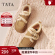 他她（TATA）雪地靴冬季新款時(shí)尚加絨休閑鞋毛毛單鞋棉鞋子YPF01DM5 黃棕（仿毛里） 37