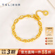 謝瑞麟黃金手鏈女豬鼻子足金手鏈手飾送女友老婆新年生日禮物計價(jià) 黃金豬鼻子時(shí)尚手鏈約9克