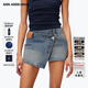 ANN ANDELMAN【明星同款】官方直營(yíng)不對稱(chēng)牛仔短裙女不規則裙擺藍色復古半身裙 藍色 S