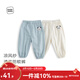 麥拉貝拉（MOLO BALO）嬰幼兒褲子春夏季薄款長(cháng)褲夏天防蚊褲全棉紗布男女寶寶 月白藍 90 cm