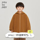 jnby by JNBY江南布衣童裝綿羊毛秋冬呢大衣短款連帽外套男女童兒童1NA810610 232金棕色 130 cm