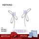 HEFANG何方珠寶極光蝴蝶結耳環(huán)耳飾女士輕奢高級感生日新年禮物送女友 極光色