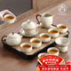 尚言坊汝窯茶具整套帶茶盤(pán)高檔家用功夫茶泡茶壺全套裝喬遷生日新年禮物