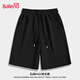 班尼路（Baleno）短褲男夏季重磅純棉休閑百搭男士五分褲外穿寬松大碼運動(dòng)透氣中褲