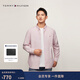 Tommy Hilfiger秋冬男女純棉重磅牛津紡商務(wù)休閑海邊條紋情侶長(cháng)袖襯衫外套 紅白條紋0EV L （推薦：150-165斤）