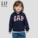 蓋璞（GAP）男女幼童2026春季新款logo毛圈寬松連帽衫兒童裝衛衣860963