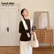 塔馳密司（touchmiss）品牌2026冬季韓版減齡孕婦套裝針織打底衫彩虹扣背心長(cháng)裙 栗子可可打底衫 L