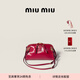 MiuMiu【禮物】繆繆女士Caprice牛皮革小號背包單肩包手提包 寶石紅