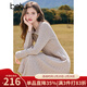 百圖betu女裝冬季新款連衣裙小香風(fēng)織帶領(lǐng)收腰修身裙子女2411D07 駝色 L