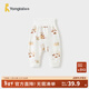 童泰（TONGTAI）嬰兒褲子春秋純棉兒童褲子寶寶衣服高腰護肚pp褲大屁屁褲長(cháng)褲 橘色 90