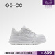 GG-CC【鞠婧祎同款】厚底板鞋2025新款做舊設計感增高休閑女鞋G25U5338 白色 37