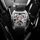 CIGA Design璽佳鋒芒系列機械腕表酒桶型鏤空全自動(dòng)潮流手表男款 輕奢禮物 【1代鋒芒】精鋼版黑色硅膠帶