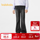 巴拉巴拉童裝兒童牛仔褲女童秋裝款洋氣喇叭長(cháng)褲繡花甜美時(shí)尚舒適