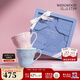 Wedgwood【新年禮物】歡愉假日藍+粉玫瑰花禮盒馬克對杯咖啡杯情侶水杯 歡愉假日藍+粉馬克對杯玫瑰禮盒