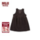 MUJI 大童 彈力燈芯絨V領(lǐng)連衣裙 女童童裝裙子 25年冬季 CB1PRA5A 深棕色 120 /60A