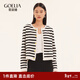 歌莉婭   羊毛法式小香風(fēng)外套  1A8C6J410 14S黑白間條 L