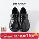 羅蒙男童皮鞋黑色軟底英倫風(fēng)學(xué)生演出鞋兒童表演大童西裝單鞋 黑色 35