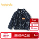 巴拉巴拉（BALABALA）童裝男童棉服潮流個(gè)性寬松牛仔外套拜年服 原色牛仔98101 120cm