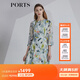 PORTS寶姿春夏新品女裝七分袖收腰顯瘦連衣裙LM8D058MPP095 奶綠色印花 L (8)