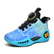 回力男童熒光籃球鞋2025夏季新款運動(dòng)鞋女孩青少年訓練減震跑步鞋童鞋 藍色 32 碼