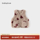 babylove嬰兒馬甲秋冬季舒棉絨外穿背心男女寶寶百搭保暖上衣毛絨坎肩