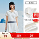 安踏（ANTA）×海豹看看聯(lián)名丨正肩短袖polo衫女夏季v領(lǐng)短款休閑上衣 象牙白-1 M (女165)