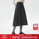 范思藍恩高腰A字半身裙女加厚中長(cháng)2024秋冬新款氣質(zhì)通勤14642 深灰色 L