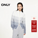 ONLY2025秋季新款時(shí)髦小高領(lǐng)個(gè)性漸變寬松開(kāi)衫針織衫女|12543B008 S13淺灰毛紗 L