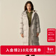 ELAND衣戀羽絨服女中長(cháng)款直筒連帽鵝絨保暖外套2025冬季新款 淺灰色(16)L/Grey S /160