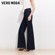 VEROMODA牛仔褲女2026夏季新款復古明線(xiàn)微喇褲百搭通勤326232016 特深牛仔藍 M