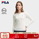 FILA斐樂(lè )官方女子針織長(cháng)袖衫2025冬時(shí)尚假兩件休閑修身亨利衫