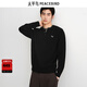 太平鳥(niǎo)男裝 休閑毛衣2025秋季新款亨利領(lǐng)撞色拼接合體休閑毛衫男 黑色 第一批 L