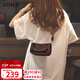 viney牛皮包包女包時(shí)尚斜挎餃子包輕奢單肩包生日禮物高級感送女友老婆