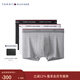 Tommy Hilfiger【三條裝】男裝提花腰邊棉質(zhì)微彈貼身青少年四角褲平角內褲 白色/灰色/黑色004 3條 L