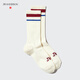 優(yōu)衣庫合作款/男裝襪子484241 01 乳白色 S /M/25～27 cm