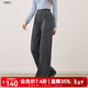 百圖（betu）女裝2025年秋季新款休閑闊腿褲高級感潮流寬松顯瘦褲子女2509T84 深灰 L