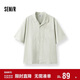 森馬（Semir）短袖襯衫男松弛肌理感度假風(fēng)襯衣2025夏上衣純色百搭109325104103