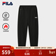 FILA 斐樂(lè )官方男士針織長(cháng)褲冬季新款時(shí)尚休閑加絨舒適收口褲 正黑色-BK L 175/84A/L