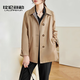 拉倫菲韻高端品牌風(fēng)衣女短款2026春秋新款時(shí)尚氣質(zhì)寬松休閑小個(gè)子大衣外套 卡其色 M 【120-140斤】
