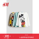 H&M【迪士尼系列】童裝兒童男童T恤3件裝米奇紅色打底衫1172232 白色/米奇老鼠 120 120/60
