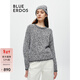 BLUE ERDOS針織衫女秋冬時(shí)髦雜色設計寬松保暖毛衣B246D0065 黑+白 170/88A/L